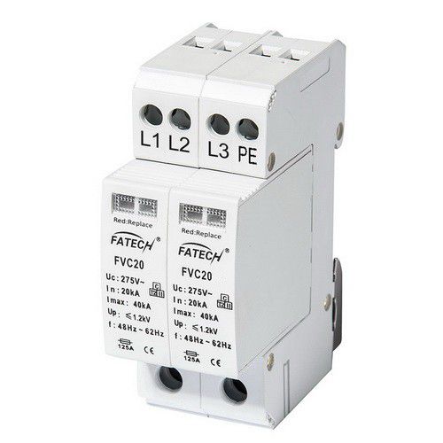 Ограничитель перенапряжений тип 2 FVC20C/3+NPE-320(S) для источников питания с индикацией неисправности на DIN-рейке