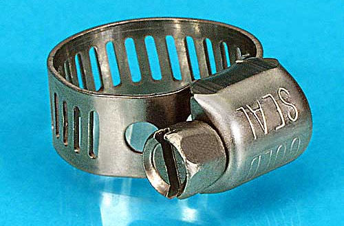 Stainless steel hose clamp CLP seriesworm-drivereusableperforated band