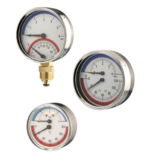 Analog pressure gauge CPTthreadedstainless steelBourdon tube