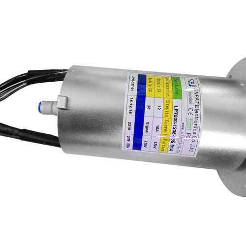 Контактное кольцо со сплошным валом LPT000-1205-25S-01Aдля промышленного примененияиз анодированного алюминияIP54