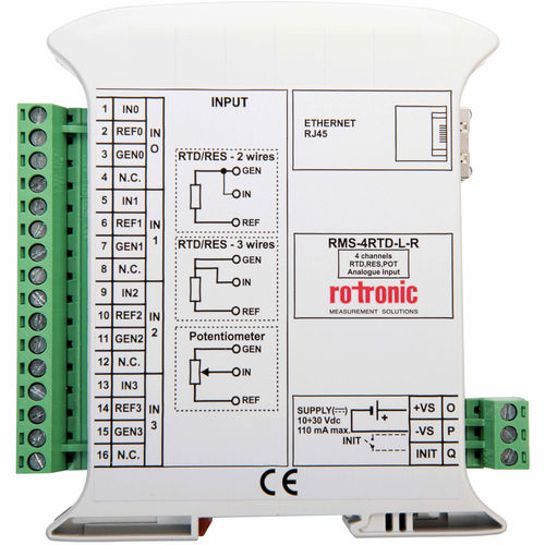 Аналого-цифровой преобразователь RMS-4RTD-L-RtemperatureEthernetModbus