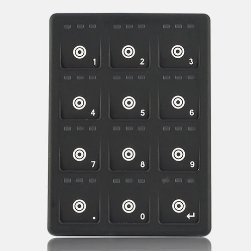 12-key keypad MO 405 H3X seriespanel-mountsilicone rubberbacklit