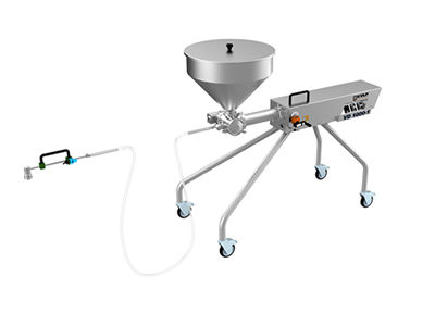 Semi-automatic filler multi-containerfor creampiston