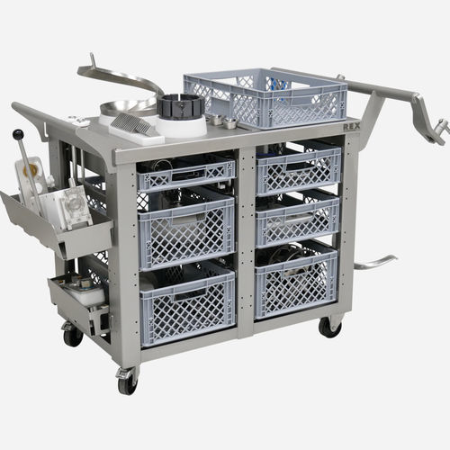Storage cart stainless steelfor accessorieswith swivel casters