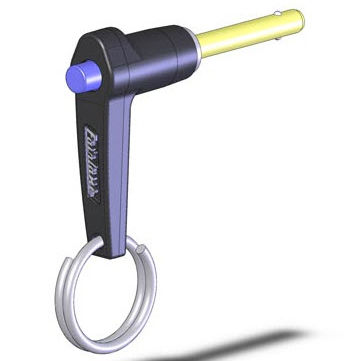 Quick-release pin with button LAAS serieswith L handlewith lifting ring