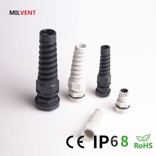 Nylon cable gland Bending-proof Nylon Cable Glands （Type B）IP68with spiral flex protector