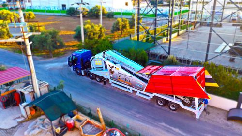 Mobile concrete batching plant horizontal
