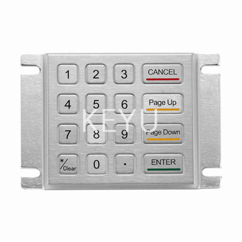 Антивандальная клавиатура KY2088A16-keypanel-mountinox