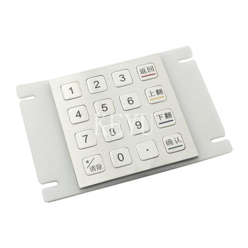 Клавиатура IP65 KY2088S16, крепление на клавиатуре, матовая нержавеющая сталь