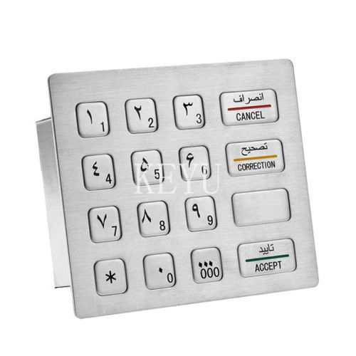 Клавиатура из матовой нержавеющей стали KY2116A16-keypanel-mountUSB