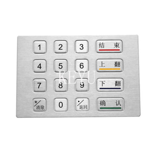 Waterproof keypad KY213016-keypanel-mountbrushed stainless steel