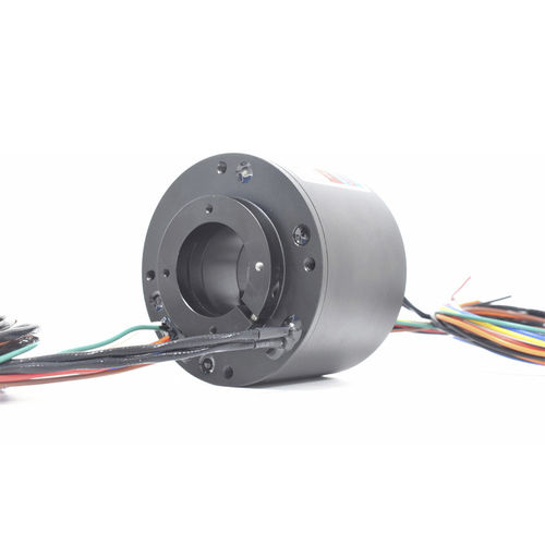 Solid-shaft slip ring ECN000-08P2-04S-02Rfor infrared camerasfor HD video surveillancemetal