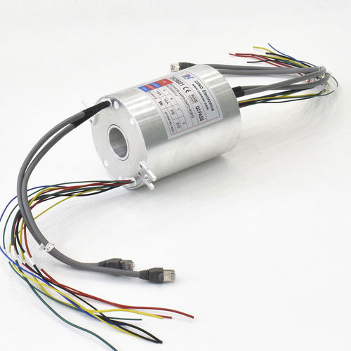 Контактное кольцо Ethernet ECN038-04P3-04P2-02EGGigabit Ethernetсквозное отверстиедля измерительных приборов