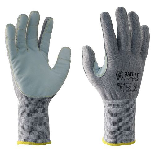 Anti-cut safety gloves GDY335Ghandlingheat-resistantfull-grain leather