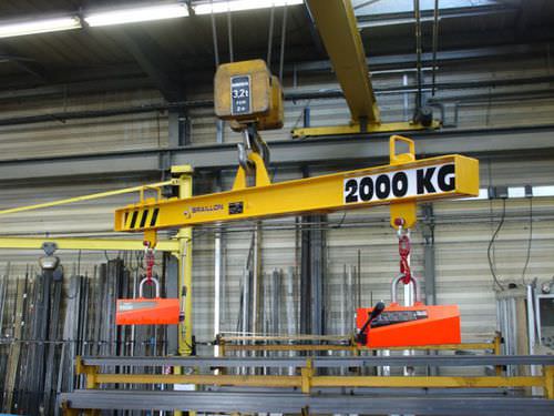 Manually switched electro lifting magnet 1 - 10 tfor beamsfixed beam
