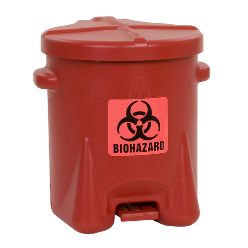 Полиэтиленовый мусорный бак 943BIO, 945BIO, 947BIOдля опасных отходовкруглая педаль с крышкой