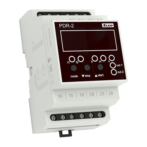 Digital timer PDR-2Bmulti-functionDIN railprogrammable
