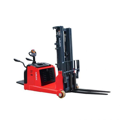 Battery-powered stacker truck MBB20with rider platformfor warehousehandling