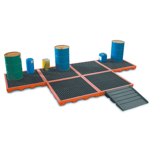 Drum containment bund ECO 120modularwith galvanized grid