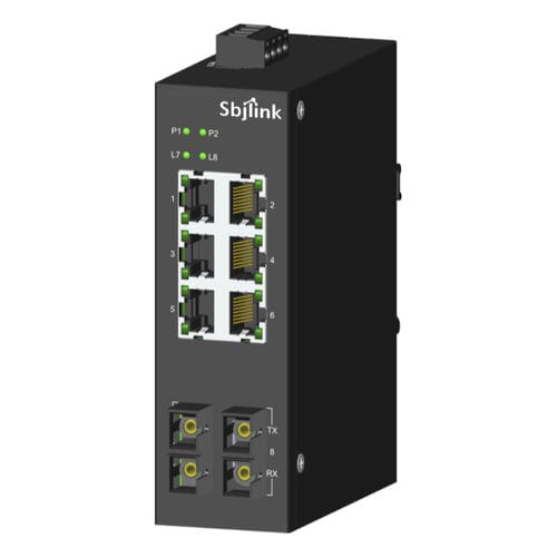 Неуправляемый коммутатор Ethernet RPT-1008-2FM-SC-X6R8, порты 10/100BaseT(X), оптоволокно