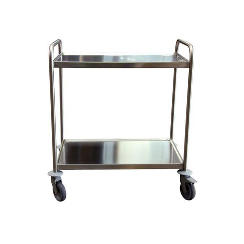 Transport trolley stainless steelpolyurethane2 levels