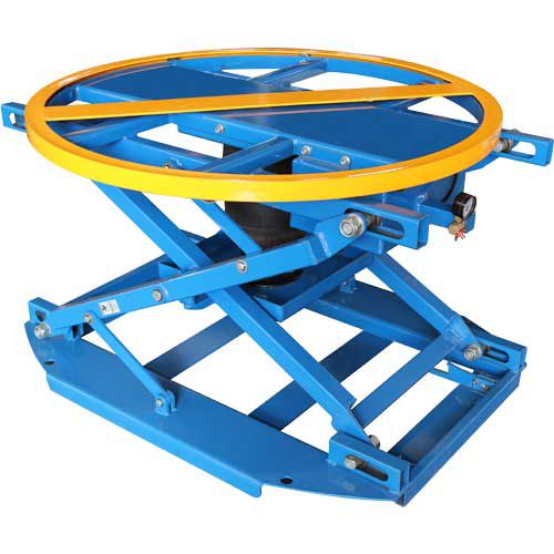 Rotating lift table LPSL-AIRscissorpneumaticstationary