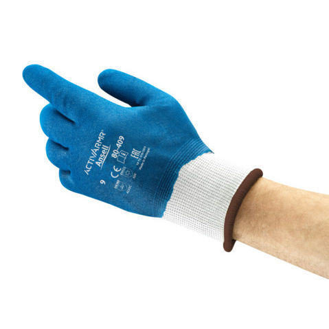 Рабочие защитные перчатки PowerFlex®80-409строительствосельское хозяйстводля пищевой промышленности