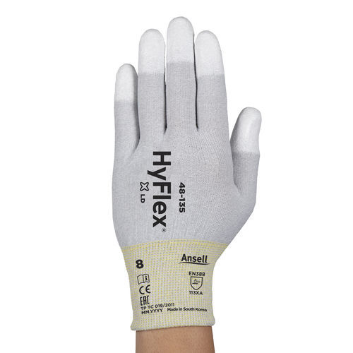 Перчатки защитные рабочие HyFlex® 48-135промышленныемеханическая защитаантистатические