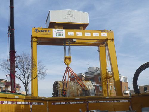 Кран козловой на рельсовом ходу RGC 500для сборных площадок