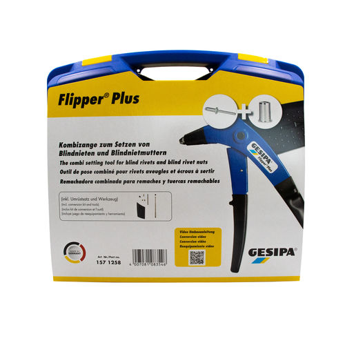 Корпусной клепальный инструмент Flipper® Plusруководство для вытяжных заклепокдля гайкодержателя
