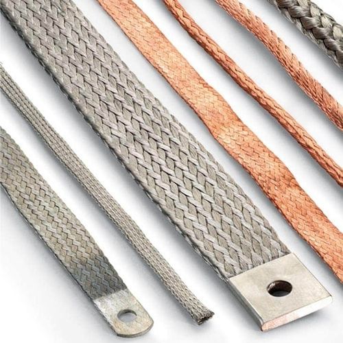 Braided copper connector Braidselectrical power supplyflatround