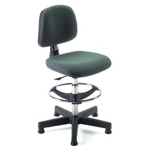 Laboratory swivel chair 40for workstationswith step-up railergonomic