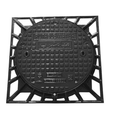 Cast iron manhole cover MUS series squareround