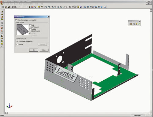 Программное обеспечение для проектирования Lantek Flex3d SOLIDWORKS ® для листового металла 3D2D