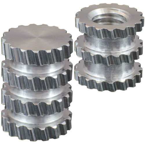 Threaded insert 63, 65 seriesaluminumroundfor plastics