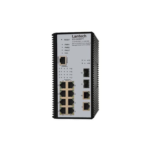 Управляемый Ethernet-коммутатор серии IES-5408DFT12 портов, уровень 2 гигабита