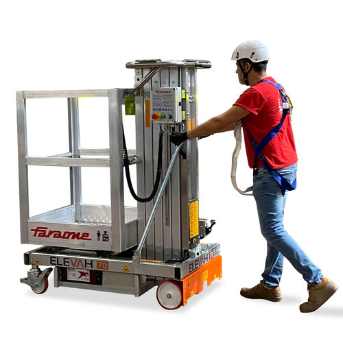 Mobile mast boom lift 70electricindoor