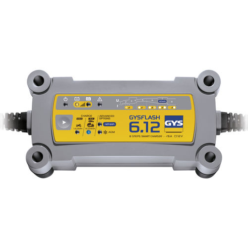 Mobile battery charger GYSFLASH 6.12lead-acidgelAGM