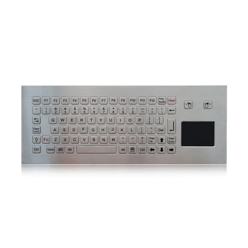 Panel-mount keyboard K-TEK-B361TP-FN-DWP with Fn keywith 2 mouse keys85-key