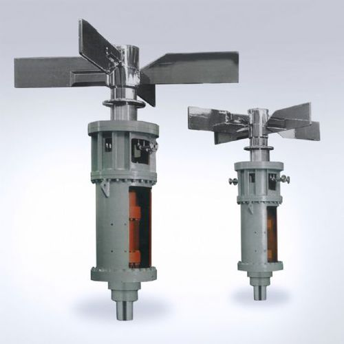 Bottom-entry mixer turbinecontinuoussolid/liquid