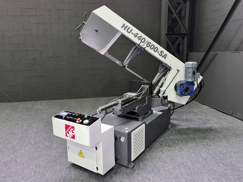 Ленточная пила HU-440/600-SA по сталиполуавтоматическаяс системой охлаждения