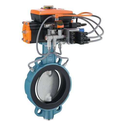 Butterfly valve INFLAS PROpneumatically-operatedinflatable-sealfor abrasive fluids