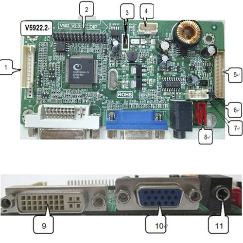 Контроллер графического дисплея ЖК-дисплея HS-V5922