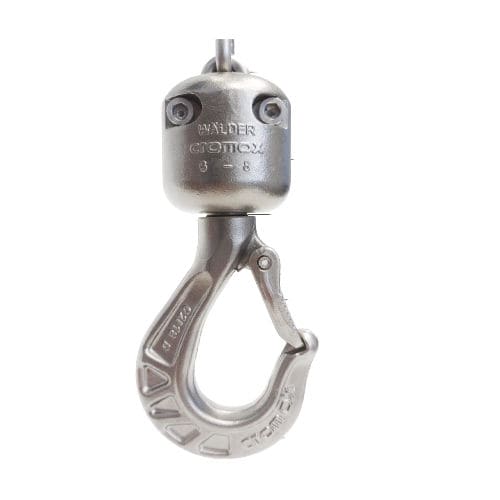 Lifting hook CWHF seriesswivelfor chainsstainless steel