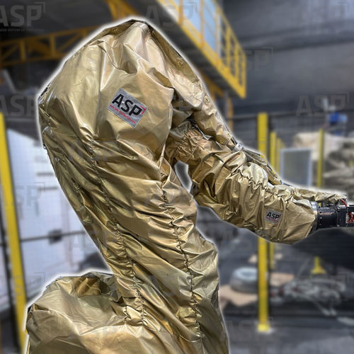 Foundry robot protective cover TKS-ALU / TEXALIS / TIFFON-GREENforge robotwelding robotcustom