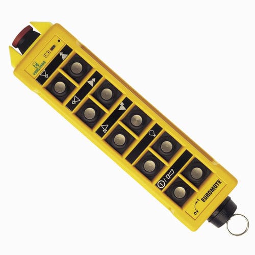 Radio control EUROMOTE H with buttonsfor lifting equipmentfor overhead cranes