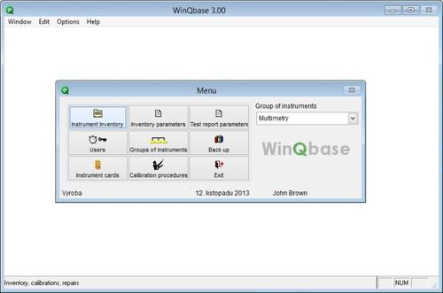 Reporting software WinQbasedatabasecalibrationlaboratory