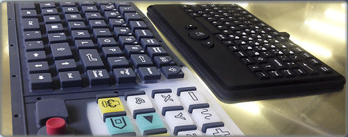 Silicone rubber keyboard panel-mountwith mechanical keyselectronics