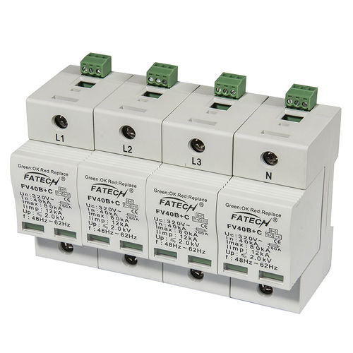 Type 1 surge arrester FV40B+C/4-xxx(S) seriestype 2for power suppliesremote signaling
