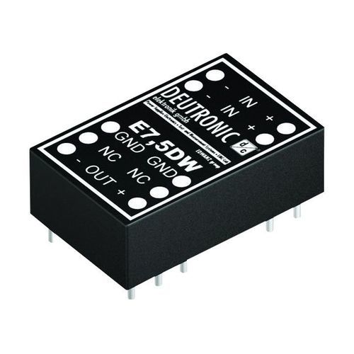 Преобразователь постоянного тока DIP-24 серии E7,5DW2:1, диапазон входного напряжения, изолированный